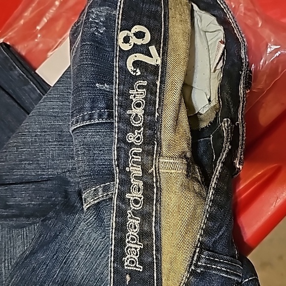 Paper Denim Midrise Jeans Size 28/6x31 Straight Dark Wash - Picture 2 of 4